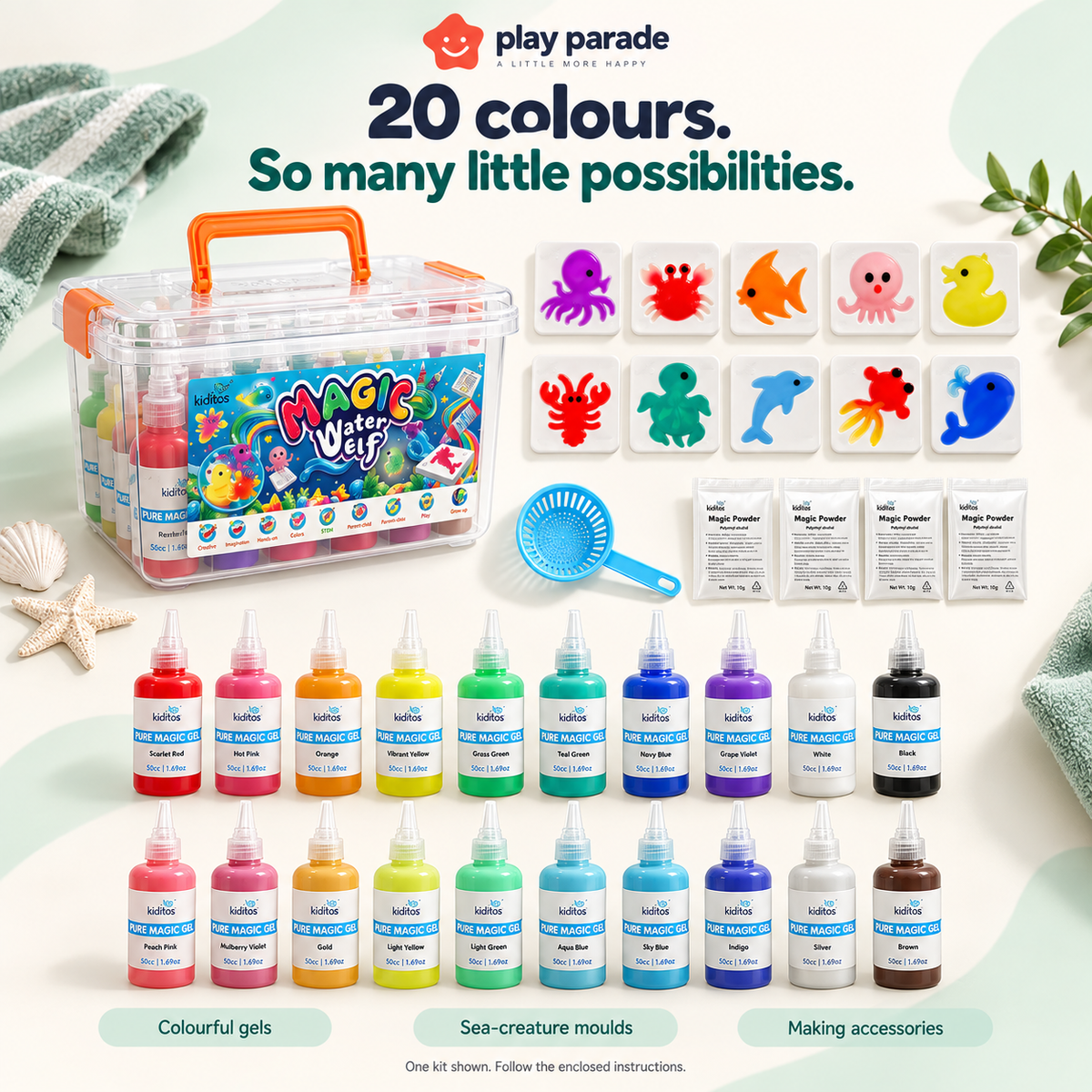 What is included with Make-a-Splash Water Pets Kit