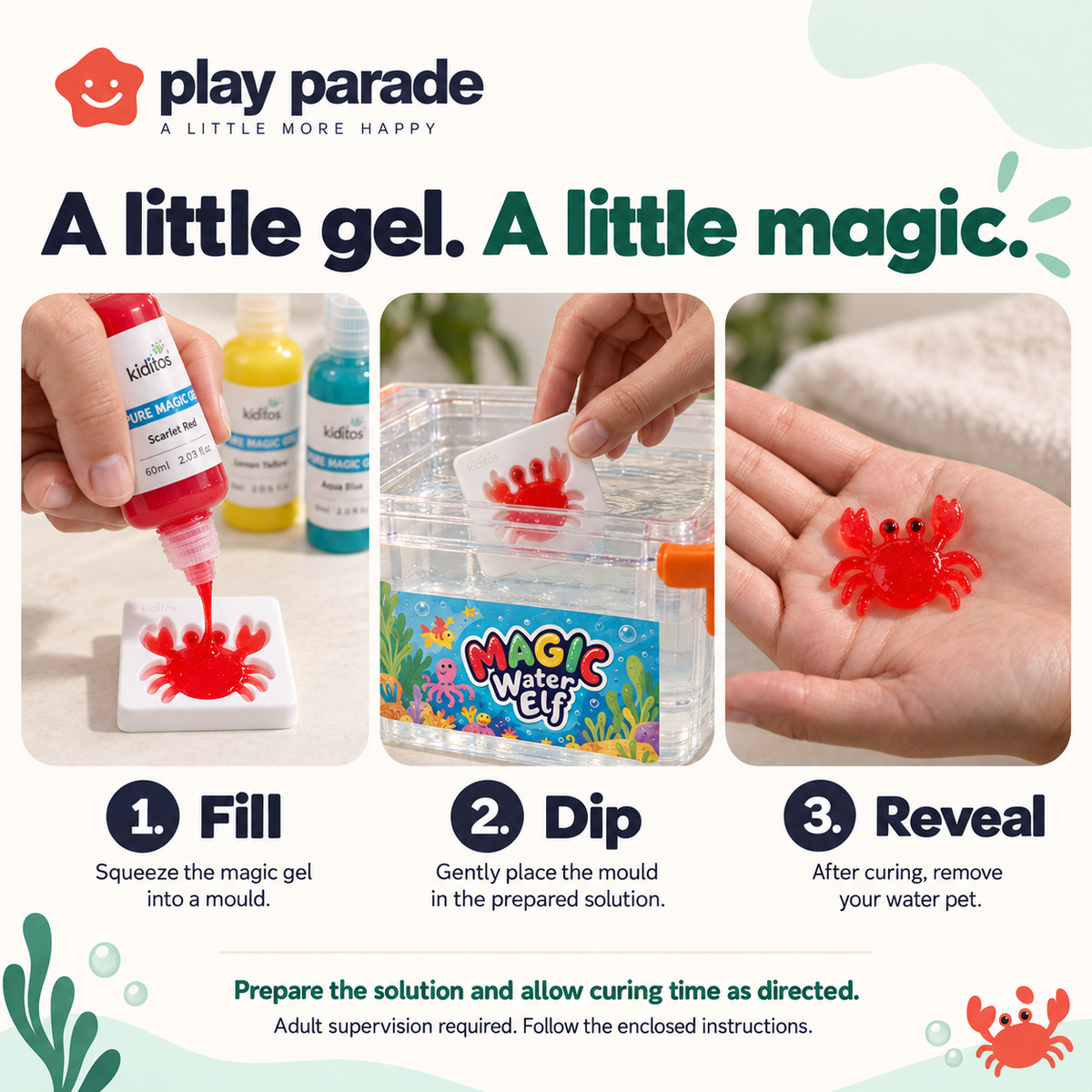 Make-a-Splash Water Pets Kit in detail